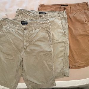 American Eagle Men’s Flex Shorts, Lot of 3!, 32 waist & longer length